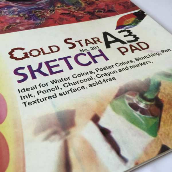 Sketch Book Thick Grain Page 240g Acrylic/Water/Oil A3 - Basics.Pk