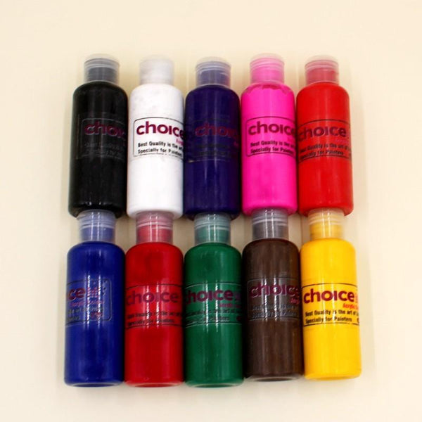 CHOICE 100ml Acrylic Paints VIBRANT COLORS - Basics.Pk for painting 