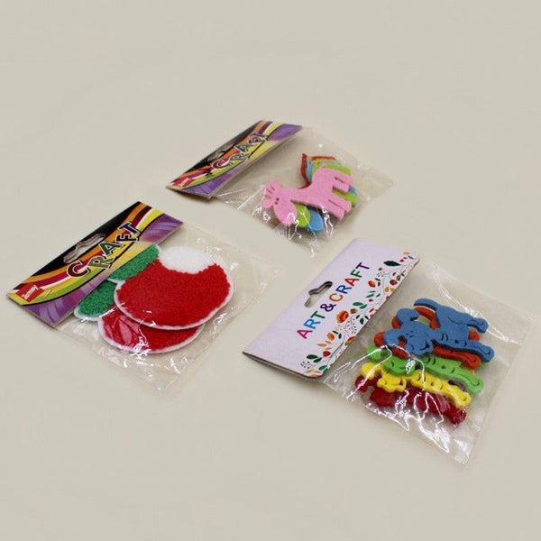 Art N Craft Cloth + Stickers Dog + Cloth Apple + Cloth Giraffe Theme-(No.303)