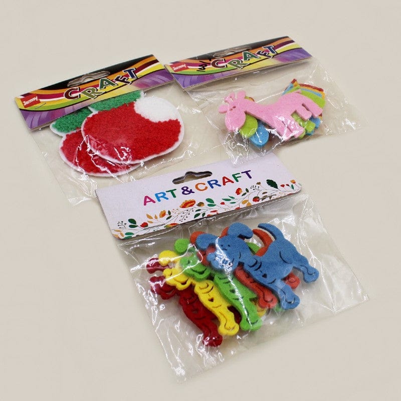 Art N Craft Cloth + Stickers Dog + Cloth Apple + Cloth Giraffe Theme-(No.303)