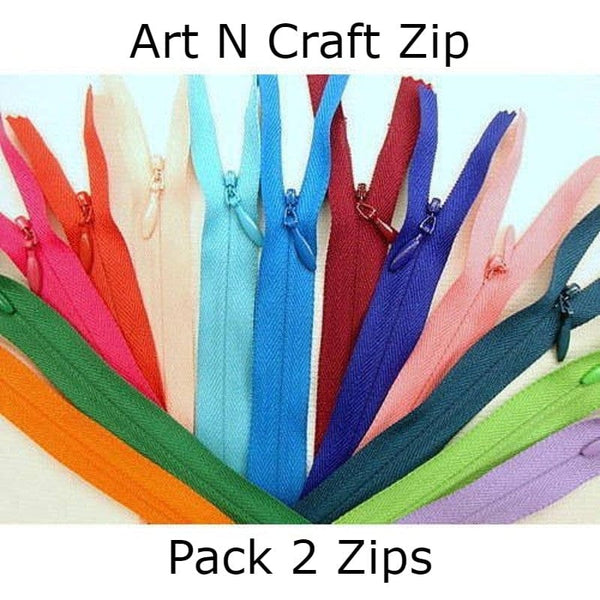 Art n Craft  Zip Size 8 Inches Pack Of 2