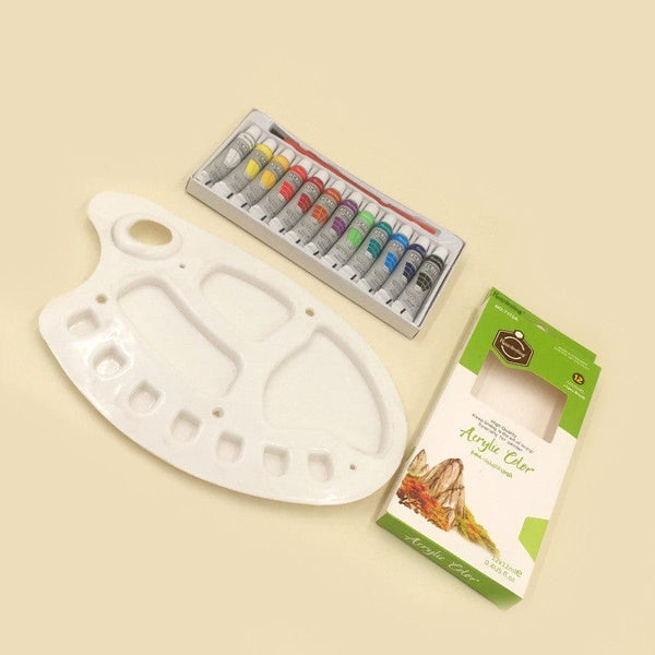 Art Pack of 13 Acrylic Paint (12ml) + Palette