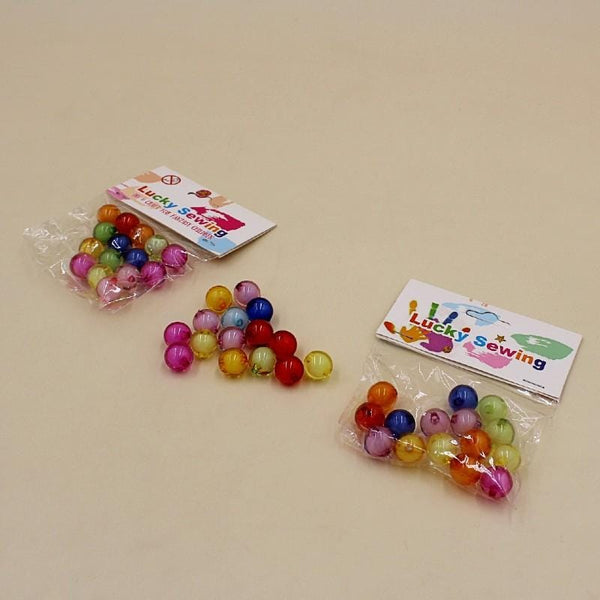 Beads 90+ Beads  Crystal Round Plain Multi 40+( 3 packs ) - Basics.Pk