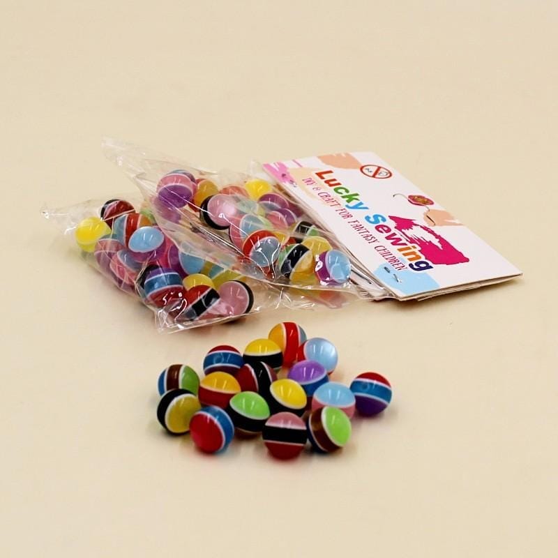 Beads Round Double Color Multi 40+ ( 3 packs ) - Basics.Pk