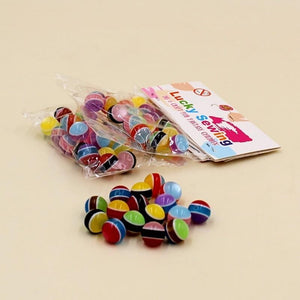 Beads Round Double Color Multi 40+ ( 3 packs ) - Basics.Pk