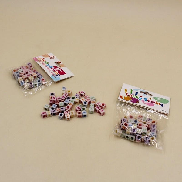 Beads Square Numbers Marble Multi 90+( 3 packs ) - Basics.Pk