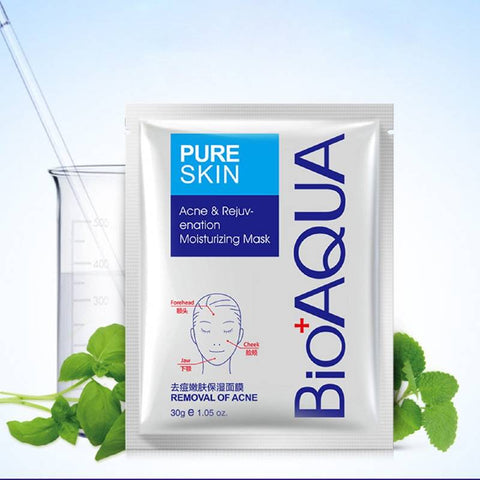 BIOAQUA Pure skin - Acne & Rejuvenation Sheet and Moisturizing Mask (Single Sheet)
