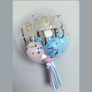 Basics Custom Balloon (BCB) - Baby Lay Blue with Custom Writing