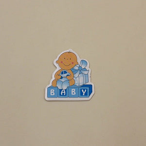 Non-Sticky Sticker Badge BABY Boy ( single sticker )