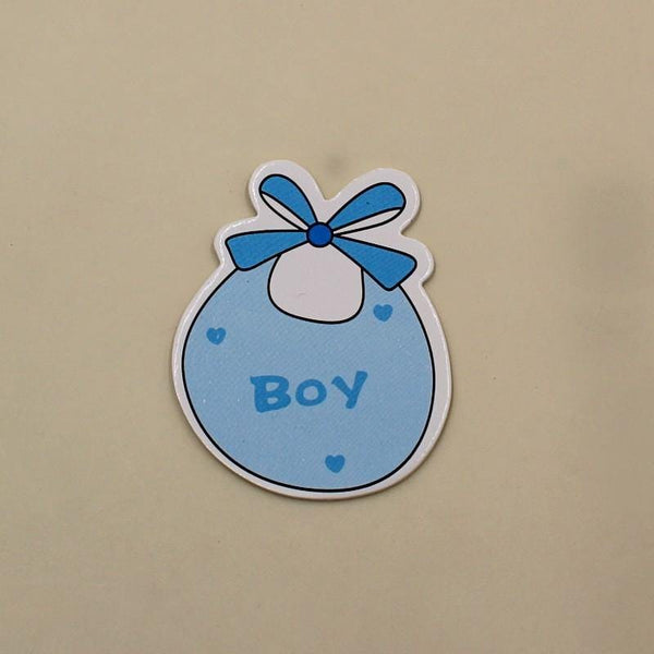 Non-Sticky Sticker Badge Baby Boy Bib Blue - Basics.Pk