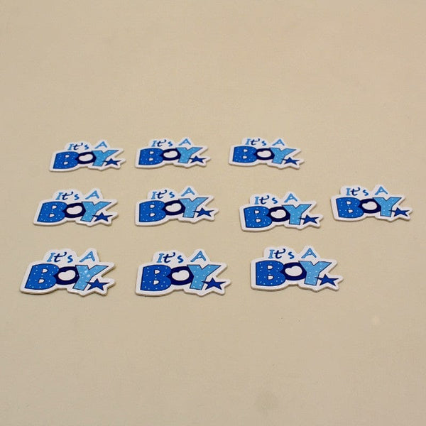 Non-Sticky Sticker Badge Baby Its a Boy Star Blue ( single sticker )