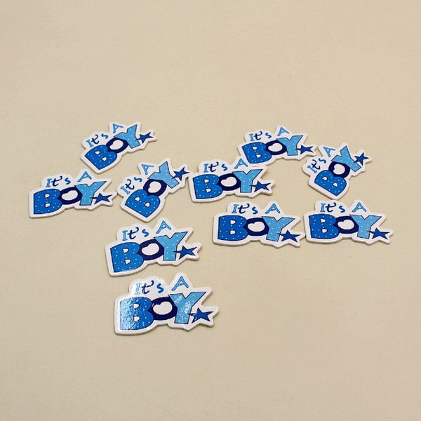 Non-Sticky Sticker Badge Baby Its a Boy Star Blue ( single sticker )