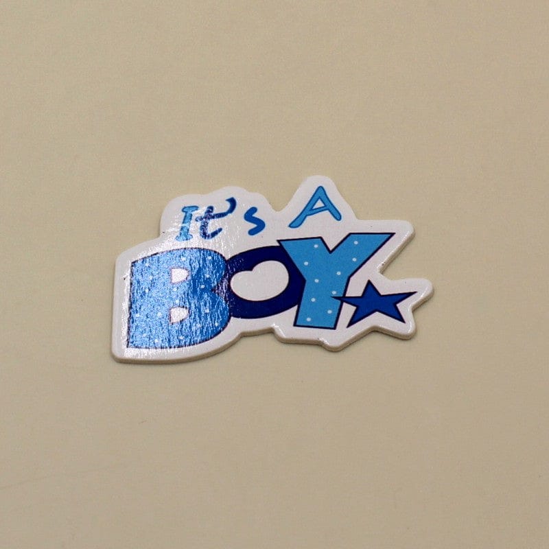 Non-Sticky Sticker Badge Baby Its a Boy Star Blue ( single sticker )