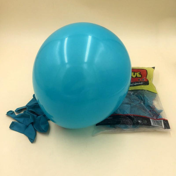 Balloons Plain Party Balloons Aqua Green (Single) - Basics.Pk