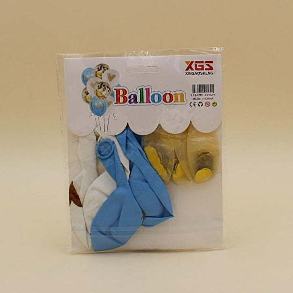 Balloons Foil Confetti Its a Boy with heart Pack of 9 - Basics.Pk