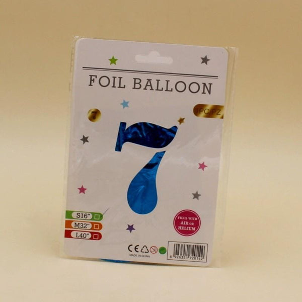 Balloons Foil Blue 16 inches Single Number - Basics.Pk