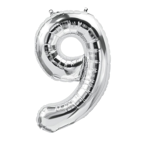Balloon Bunch - Foil H-Birthday + Metallic Silver + White & Black Latex
