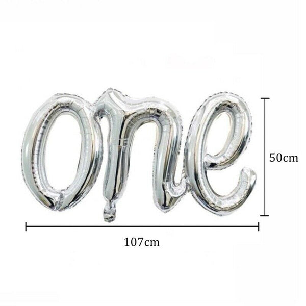 Balloons Foil O N E Silver - Basics.Pk