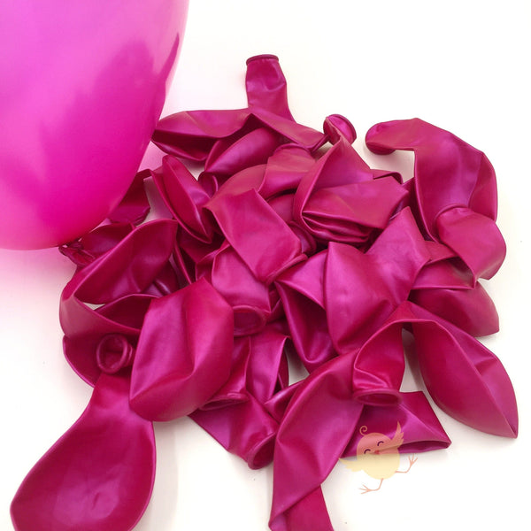 Plain Party Balloons Maroon Shiny (Single) - Basics.Pk