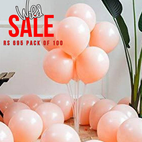 Balloons Milky PEACH Color 10 inches ( Single, 10 , 25, 50 or 100 balloons )