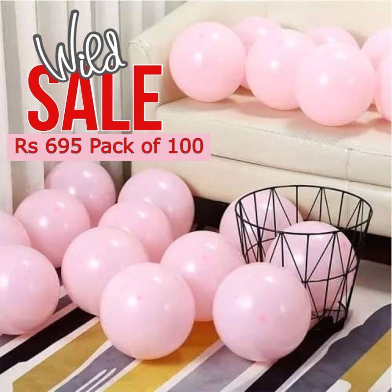 Balloons Milky PINK Color 10 inches ( Single, 10 , 25, 50 or 100 balloons )