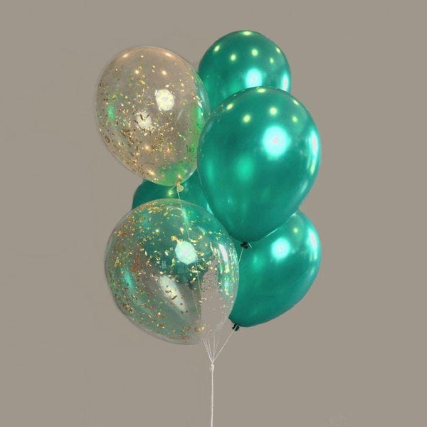 Balloons Set Confetti + Metallic (Pack of 6) - Basics.Pk