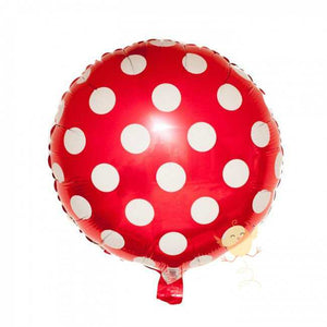 Balloons Foil Round Red Dot - Basics.Pk