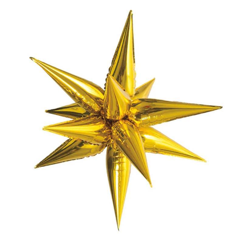 Balloon Starburst Foil 18-inches Golden