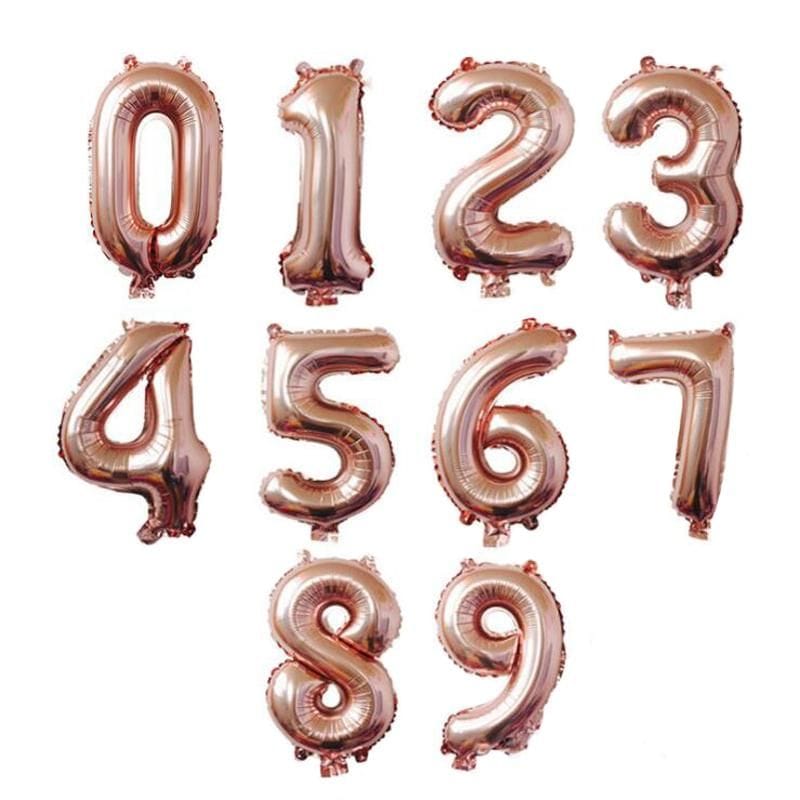 Balloons Foil Rose Gold 16 inches Single Number