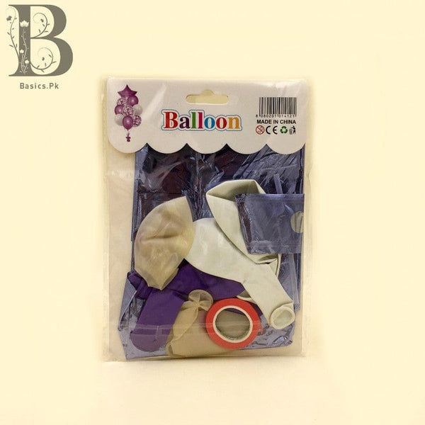 Balloons Confetti + Foil Purple Pack of 9