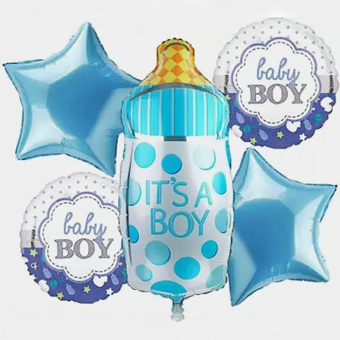 Balloons Foil Baby Its a Boy Feeder Pack of 5 ( Large)