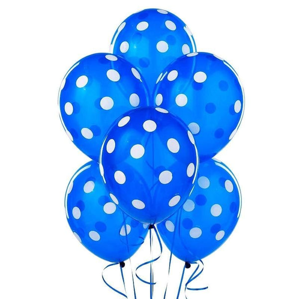 Balloons Dots Dark Blue Color Single - Basics.Pk