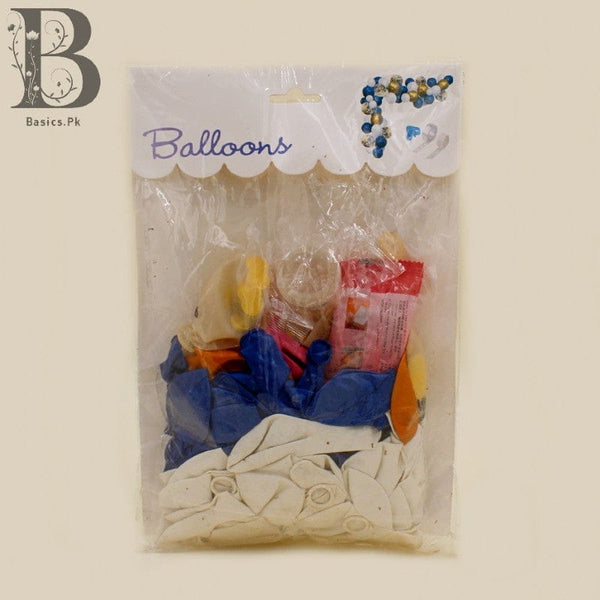 Balloons Bunch metallic + Golden Confetti + Garland Tape + Glue Dot Blue