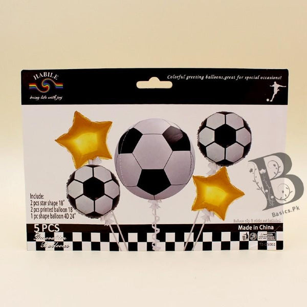 Balloons Foil Football Pack of 5 - Basics.Pk