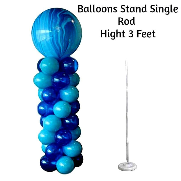 Balloons Stand Single Rod 3 Feet Hight White