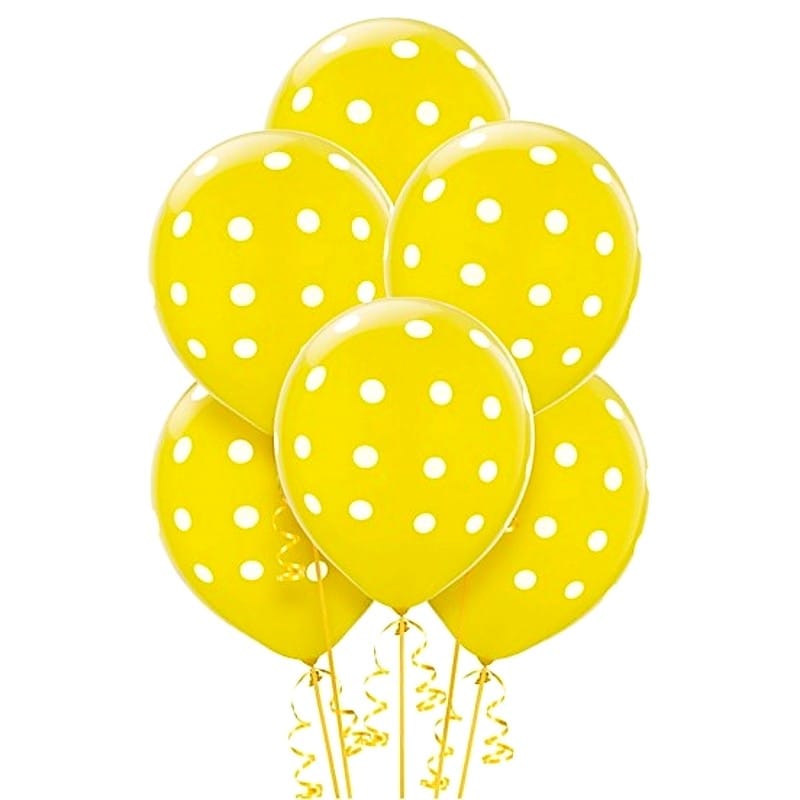 Balloons Dots Yellow Color ( Single )