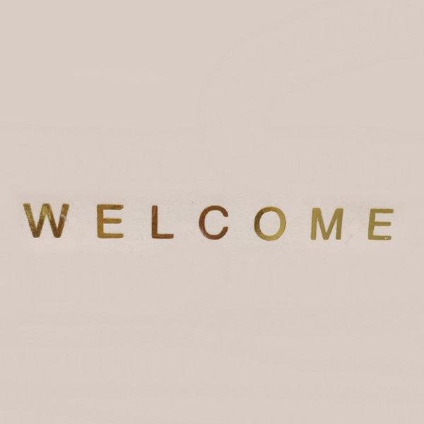 Banner Welcome White With Golden