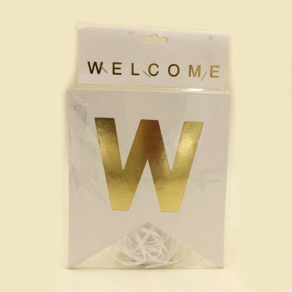 Banner Welcome White With Golden