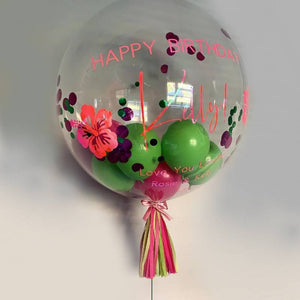Balloon Baskets (3B) -Happy Birthday+Multicolor Custom Writing