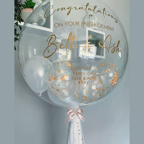Custom Balloon (BCB) -Congratulations Engagement+Custom Writing