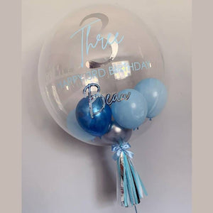 Balloon Baskets (3B) -Happy Birthday Blue+Custom Writing