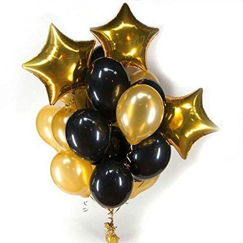 Black and store golden balloon