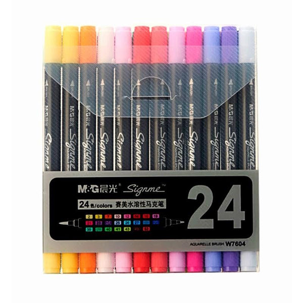 M&G 24 Duo coloring brush pens - Basics.Pk