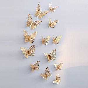 Decoration Hanging Butterfly Gold (Pack of 12)
