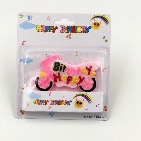 CANDLE Happy Birthday Bike Pink - Basics.Pk