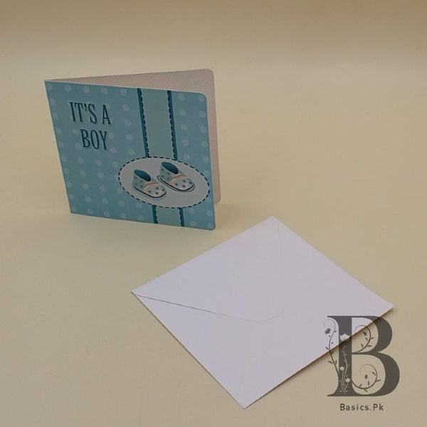 Greeting Card Its a Boy with Shoes