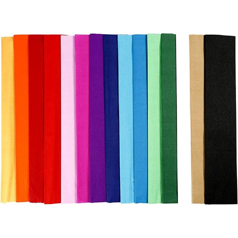 Crepe Paper Single Sheet in Different Colors ( Size 2 x 6 feet )