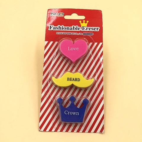Fashionable Eraser (Pack of 3)