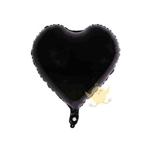 Balloons Foil Heart Shape Black - Basics.Pk