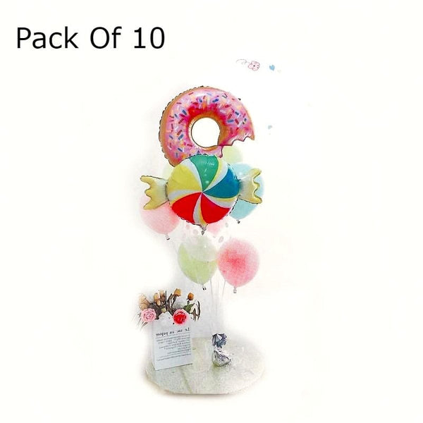 Balloons Foil Donut Pack of 10